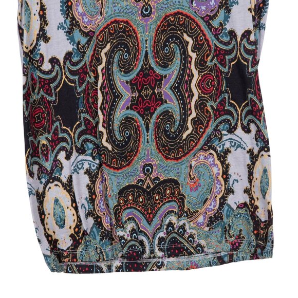 Daisy Fuentes Paisley Shirt XL Womens Short Sleeve Multicolor My Favorite T - Picture 4 of 6